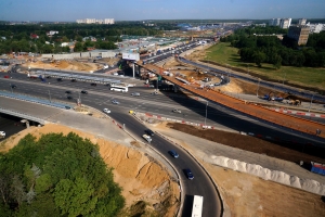 Готовы пролеты четырех эстакад-съездов на МСД в районе Волгоградки
