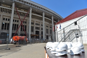 На стадионе «Лужники» началось устройство нижнего яруса трибун