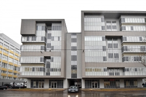 Осмотр строящегося скоропомощного корпуса НИИ им. Склифосовского. С. Собянин, А. Бочкарёв, С. Петриков