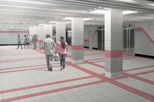 Началось бетонирование павильонов перехода у метро «Ботанический сад»