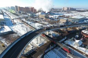Четыре путепровода через ж/д пути построили в Новой Москве