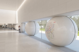 Глянцевые шары украсят станцию БКЛ метро «Шереметьевская»