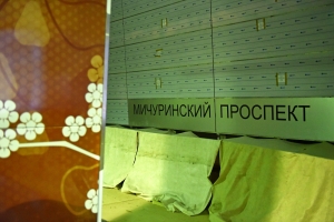 На станции метро «Мичуринский проспект» начался монтаж декоративных панелей
