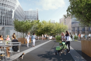 Новые зоны отдыха и сухой фонтан появятся у Киевского вокзала