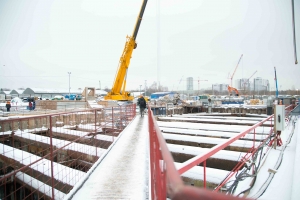 Котлован для строительства станции БКЛ метро «Мнёвники» почти готов