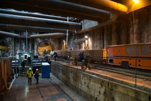 На станции метро «Калужская» идут работы по созданию пересадки на БКЛ метро