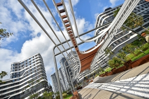 В парке «Зеленая река» появятся сухой фонтан, каток и рынок выходного дня