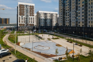 Скейт-парк и спортплощадку разместили на месте старых гаражей в районе Зябликово