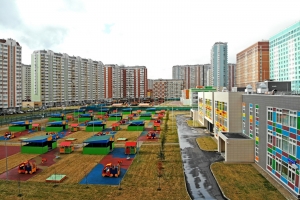 Осмотр детского сада в районе Некрасовка по ул. Вертолетчиков и реализация программы «Мой район». С. Собянин, А. Бочкарев, Е. Хромова