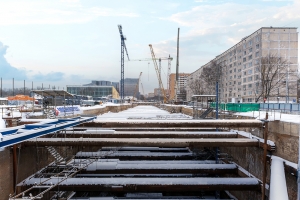 Владимир Ефимов: на строящейся станции «Серебряный Бор» начались монолитные работы