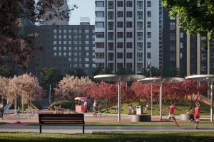 Беседки, качели и амфитеатр появились в ЖК Balance