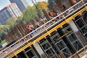 Путин и Собянин осмотрели ход строительства Национального космического центра в Москве