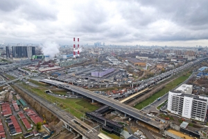 Наполовину готова эстакада-съезд с МСД на Волгоградский проспект