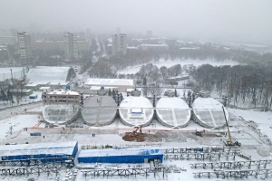 На стадионе «Москвич» идет наладка оборудования стрелковой галереи