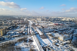На развязке СВХ с Ярославским шоссе готов пролет эстакады-съезда