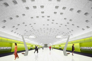 На станции «Коммунарка» Троицкой линии метро готовы конструкции кессонного свода