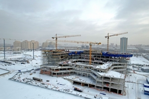 Собянин осмотрел стройплощадку кластера «Ломоносов» ИНТЦ МГУ