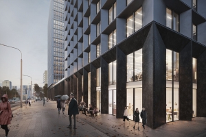 Лаунж-терраса с арт-объектом и беседками появится в бизнес-центре «STONE Ленинский»