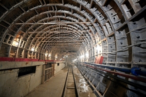 Собянин отметил темпы строительства северо-восточного участка БКЛ метро