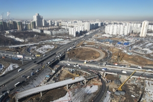 На развязках с МКАД построили 78 эстакад, тоннелей и путепроводов