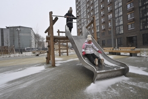 Осмотр первого дома, переданного под заселение по реновации в Рязанском районе. С. Собянин, А. Бочкарёв