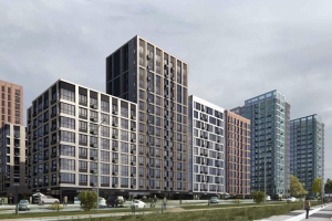 «Медь» зеленого цвета и плитка «под кирпич» украсят ЖК в Сосенском