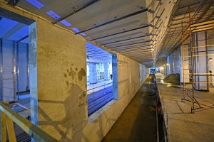 Осмотр строящейся станции БКЛ метро «Печатники». С. Собянин, А. Бочкарёв, К. Маслаков, В. Кивлюк