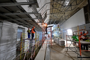 Готовы основные конструкции пересадки между станциями «Кленовый бульвар» БКЛ и Бирюлёвской линии