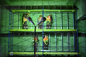 Началось устройство внутренних конструкций вестибюля станции метро «Яхромская»