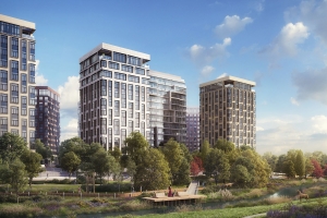 Благоустроена набережная реки Раменки у ЖК West Garden