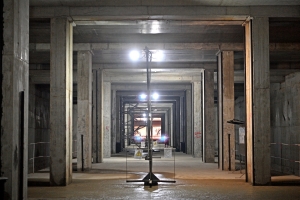 Осмотр строительства станции «Яхромская» Люблинско-Дмитровской линии метро. С. Собянин, А. Бочкарёв, Ю. Кравцов, С. Жуков