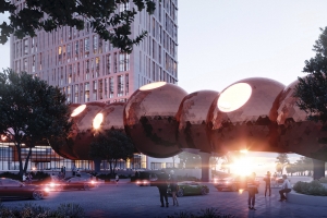 Футуристический мост из цепочки зеркальных сфер появится в ММДЦ «Москва-Сити»