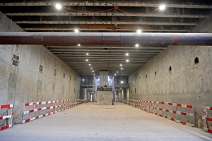 Заканчивается устройство основных конструкций станции метро «Пыхтино»