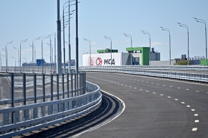 Барьерное ограждение двух эстакад южного участка МСД готово на 56%