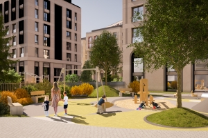 Детали медного цвета и арки украсят два корпуса квартала Shagal