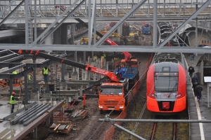 Собянин осмотрел ход реконструкции станции Крюково МЦД-3