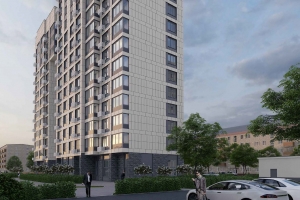 Матовым керамогранитом облицуют дом по реновации на юге столицы