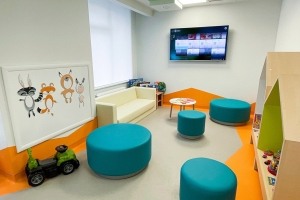 В детском корпусе больницы в Коммунарке завершают отделку