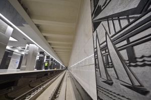 Собянин осмотрел реконструкцию станции «Варшавская» БКЛ метро