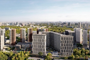 Готов фасад школы на 800 учеников в квартале «Октябрьское Поле»