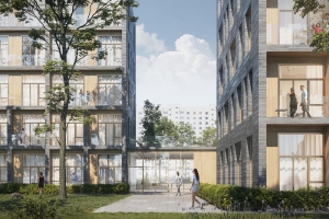 Фасады апарт-комплекса у метро «Сходненская» выполнили из отечественных материалов