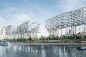 В ЖК «Бадаевский» началось сооружение панорамных лестниц