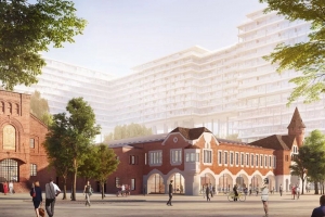 Началось строительство торговой галереи и парка в ЖК «Бадаевский»