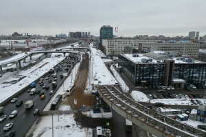 Собянин осмотрел ход строительства отрезка южного участка МСД