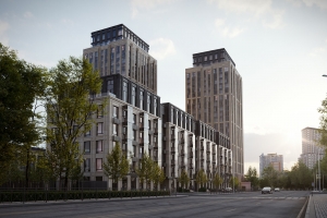 В ЖК Dream Towers смонтировали архитектурную подсветку