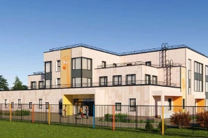 Завершается отделка фасадов детского сада в районе Аэропорт