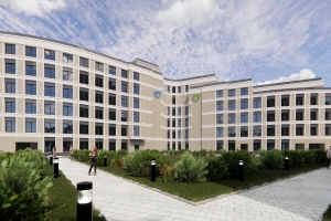 Детско-взрослая поликлиника в районе Бабушкинский готова почти на 90%