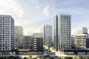 Дом №3 начали строить в жилом районе «Бунинские кварталы»