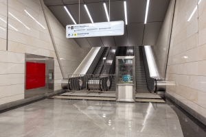 Завершается отделка второго вестибюля станции «Авиамоторная» БКЛ метро