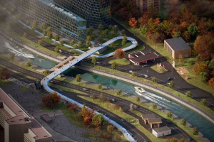 Велопешеходный мост через Яузу у Бауманки будет готов в этом году